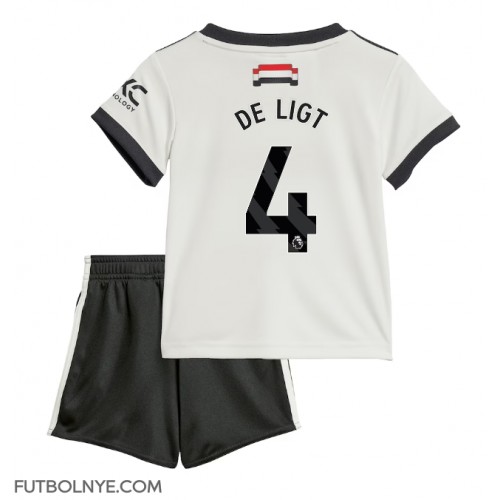 Camiseta Manchester United Matthijs de Ligt #4 Tercera Equipación para niños 2024-25 manga corta (+ pantalones cortos)